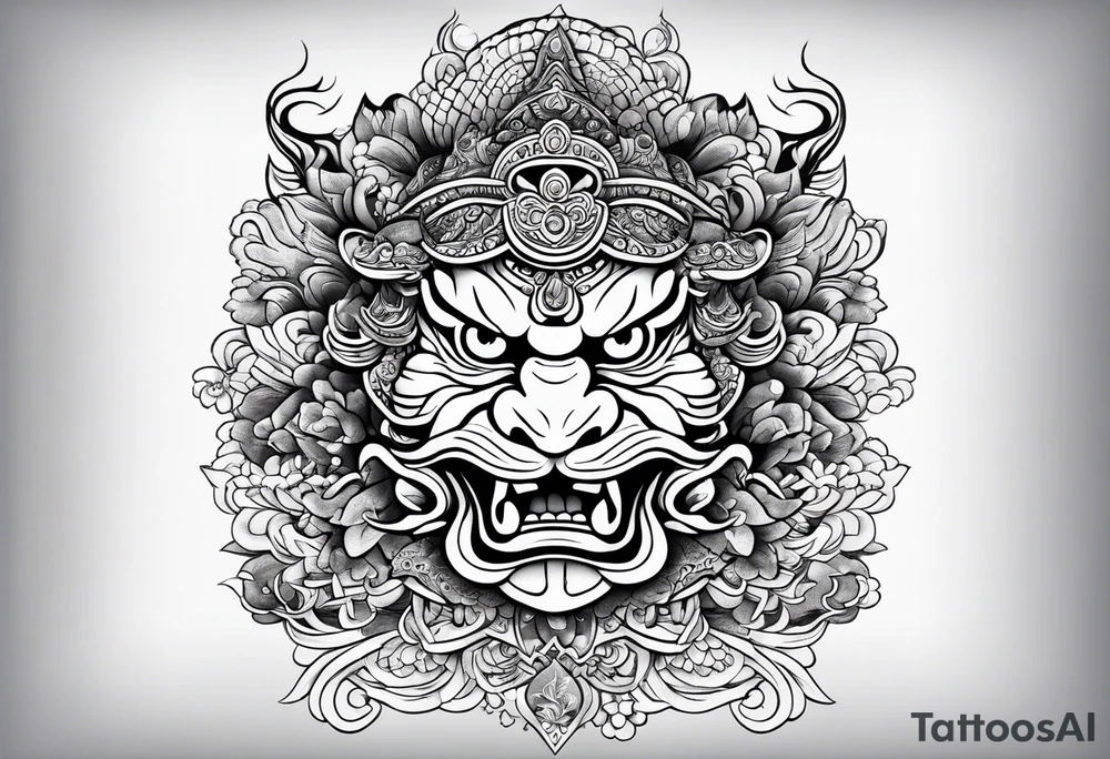 Half sleeve, japanese style, sanskrit tattoo idea