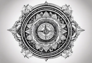 Boussole avec toute les directions tattoo idea