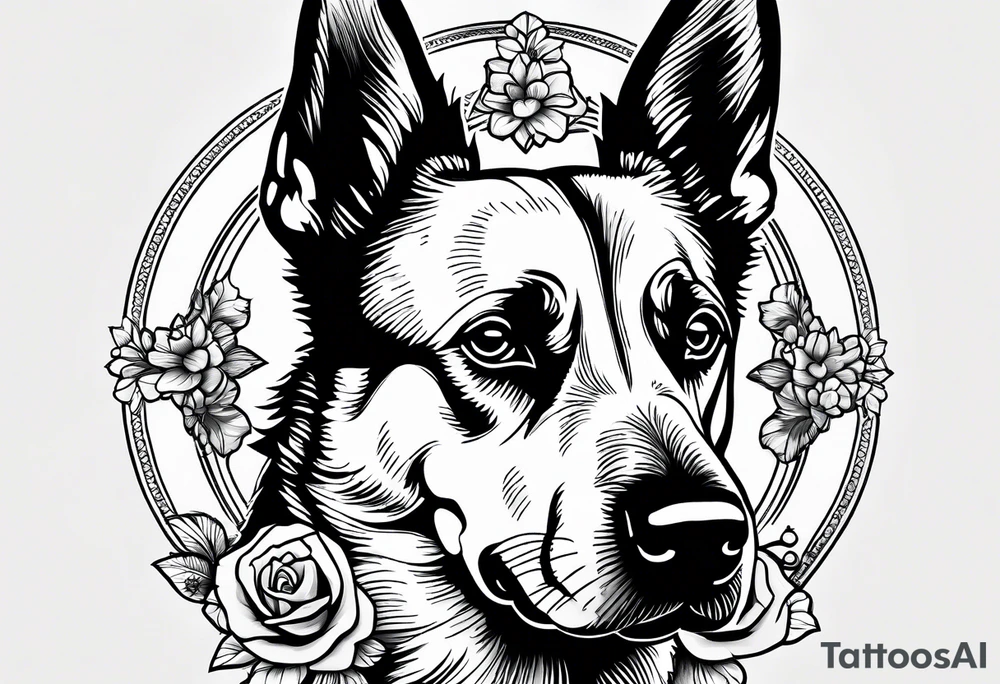 Belgian malinois, Scottish terrier, border collie, papillon tattoo idea