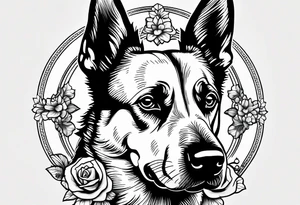 Belgian malinois, Scottish terrier, border collie, papillon tattoo idea