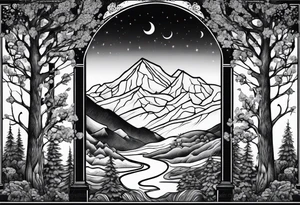 Trees
Mountains tattoo idea