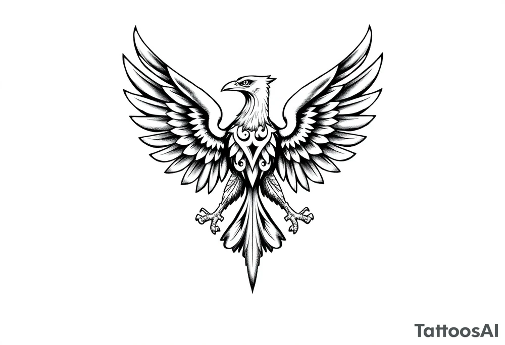 poland symbol and poker cards the wings of the eagle in the poland symbol are in the form of poker cards tattoo idea