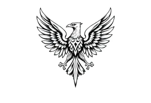 poland symbol and poker cards the wings of the eagle in the poland symbol are in the form of poker cards tattoo idea