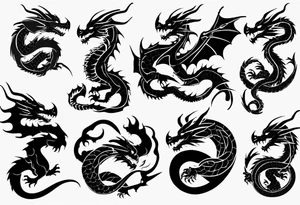 dragon with scales tattoo idea