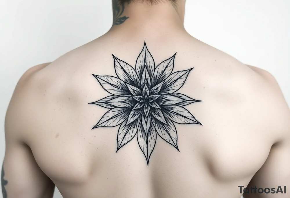 star flower tattoo idea