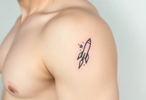 Rocket/spaceship with a twinkling star tattoo idea