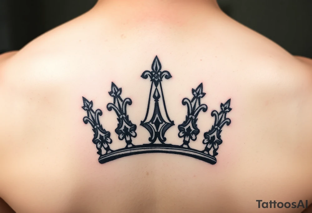Crown tattoo with Bailey tattoo idea