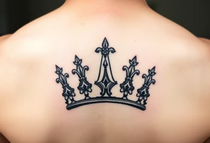 Crown tattoo with Bailey tattoo idea