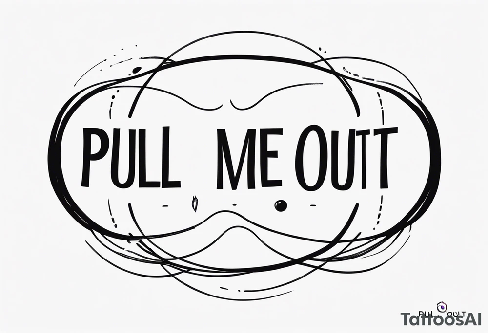 A simple quote that is curved saying “pull me out of this” tattoo idea