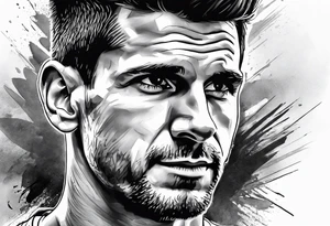 Djokovic com o dedo na cabeça tattoo idea