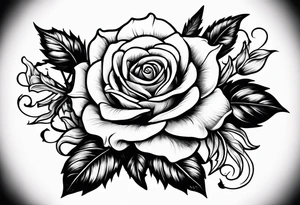 Rose + narcissus flower + holly flower tattoo idea