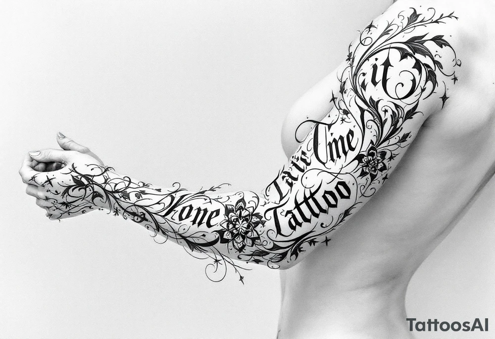 gothic lettering tattoo idea