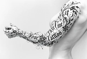 gothic lettering tattoo idea