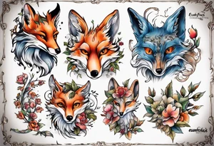 Eulenfuchs fantasie tattoo idea