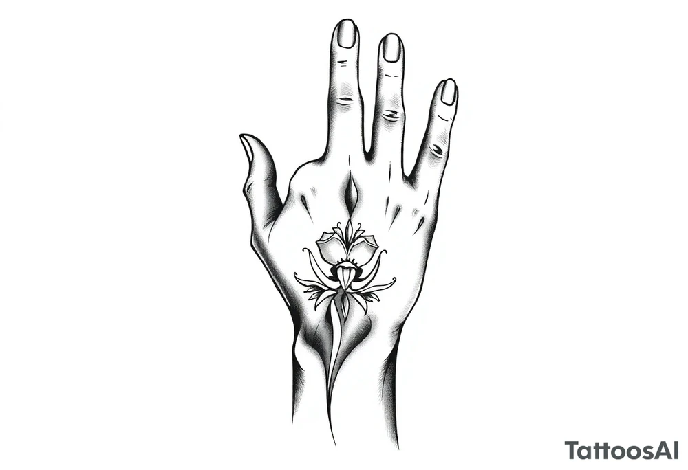 simple hand tattoo tattoo idea