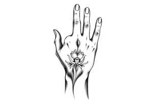 Simple hand tattoo tattoo idea | TattoosAI