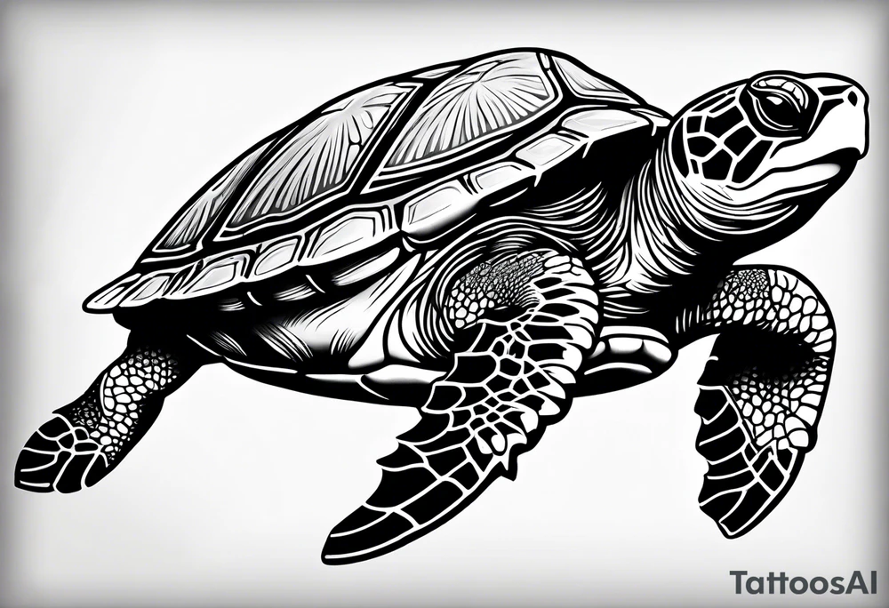 small sea turtle
 tattoo tattoo idea