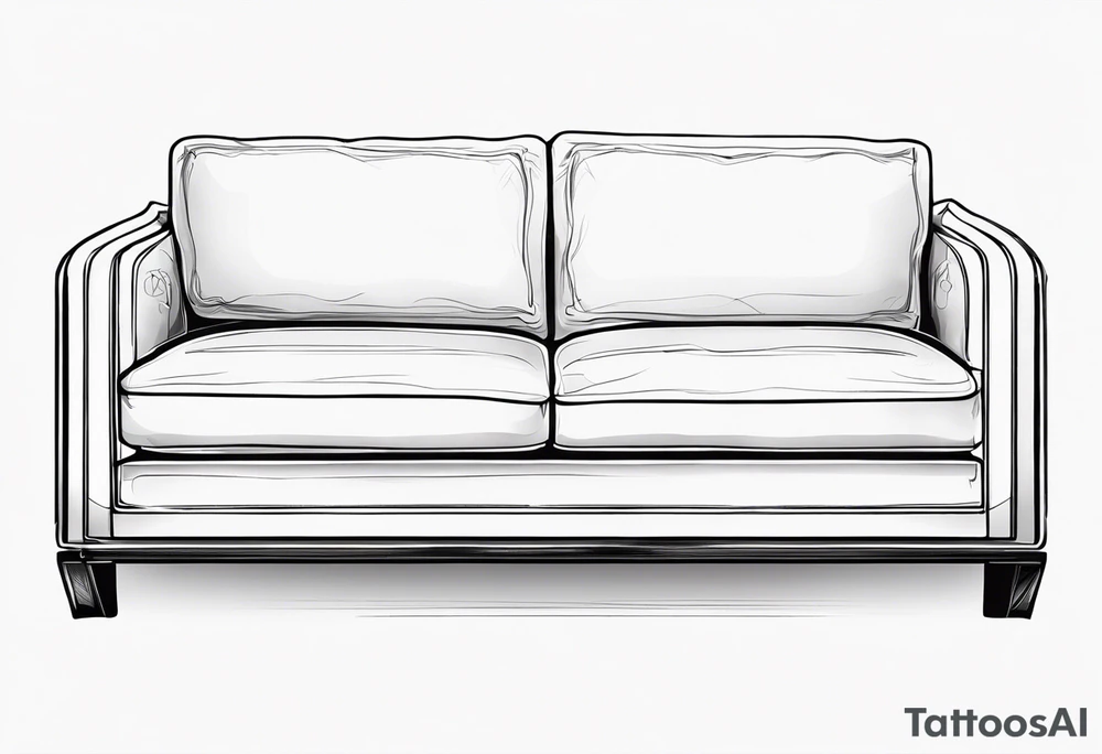 fancy white couch tattoo idea