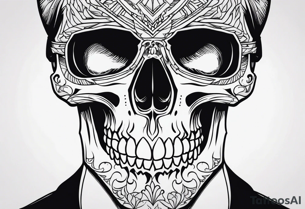 Detailed Skull tattoo idea