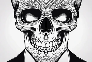 Detailed Skull tattoo idea