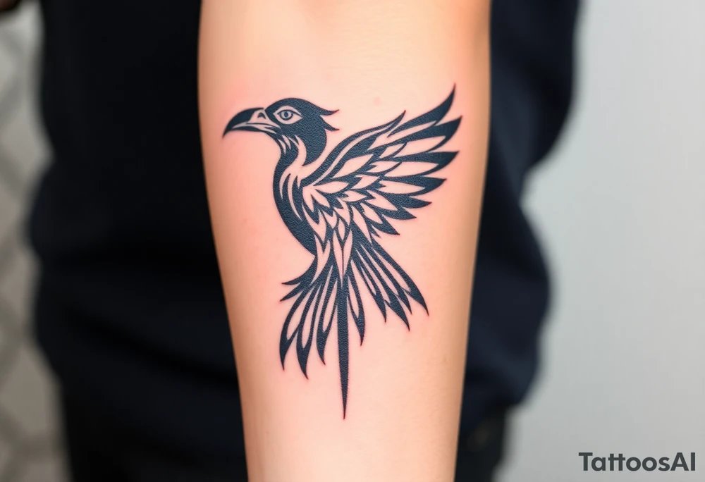 crow tribal tattoo idea