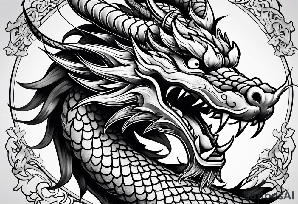 Traditional Chinese Dragon tattoo idea