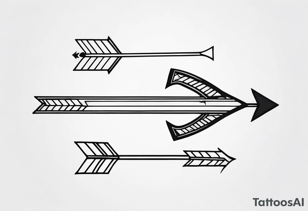 arrow and bow tattoo idea