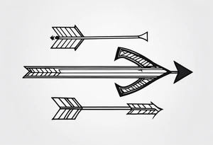 arrow and bow tattoo idea