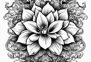 gentle flowers on front neck tattoo idea
