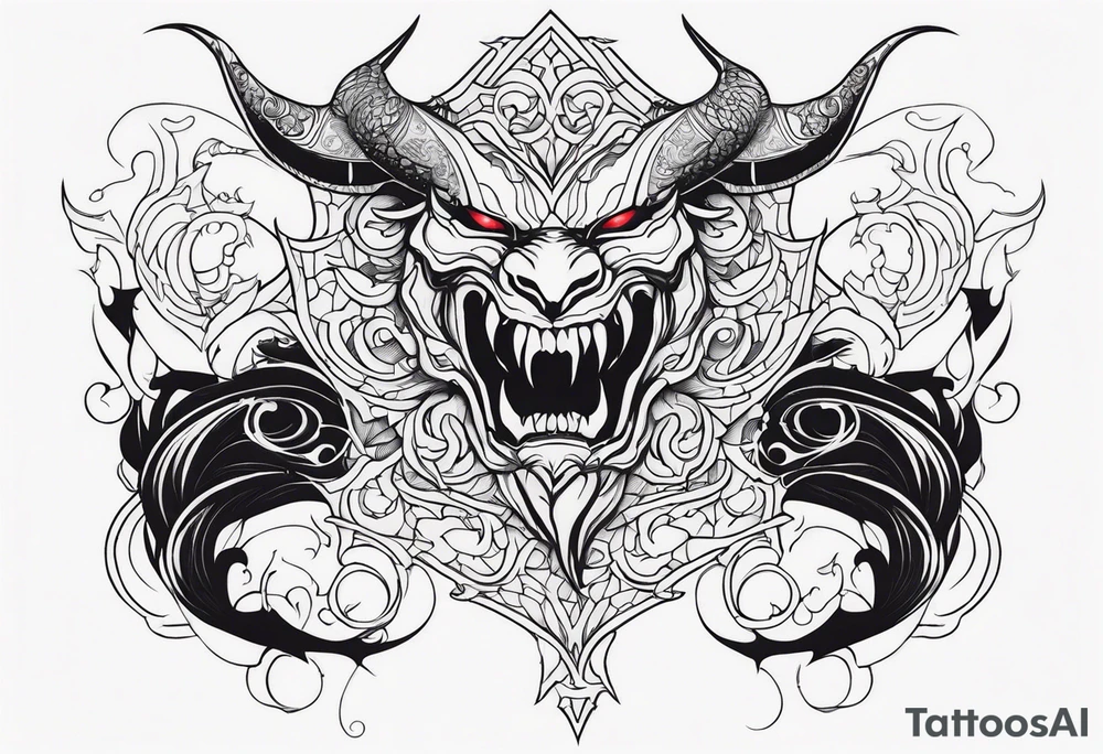Demon tattoo idea