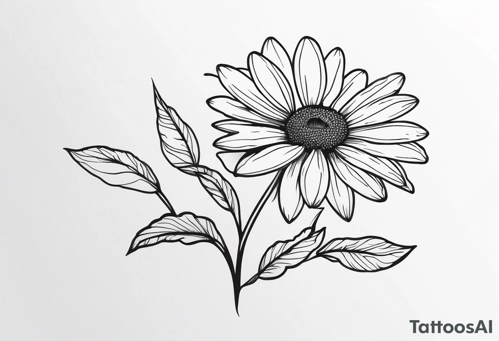 Daisy flower tattoo idea