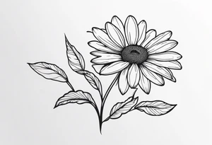 Daisy flower tattoo idea