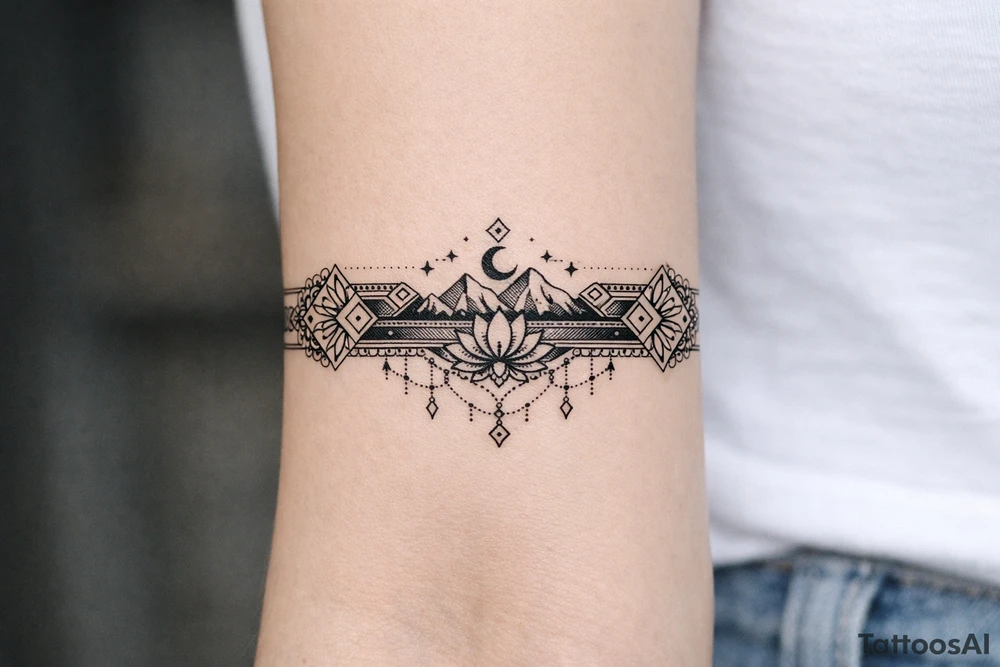combine all the ideas that I have added to Favorites into one larger armband. tattoo idea