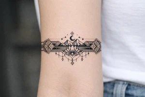 combine all the ideas that I have added to Favorites into one larger armband. tattoo idea