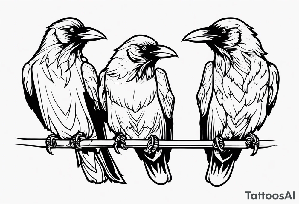 three ravens tattoo idea