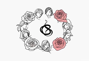 Girls playing ring around the rosey tattoo idea