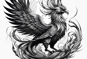 Phoenix transforming from a scorpion tattoo idea