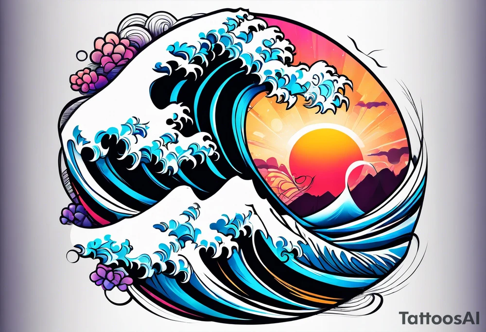 wave tattoo idea