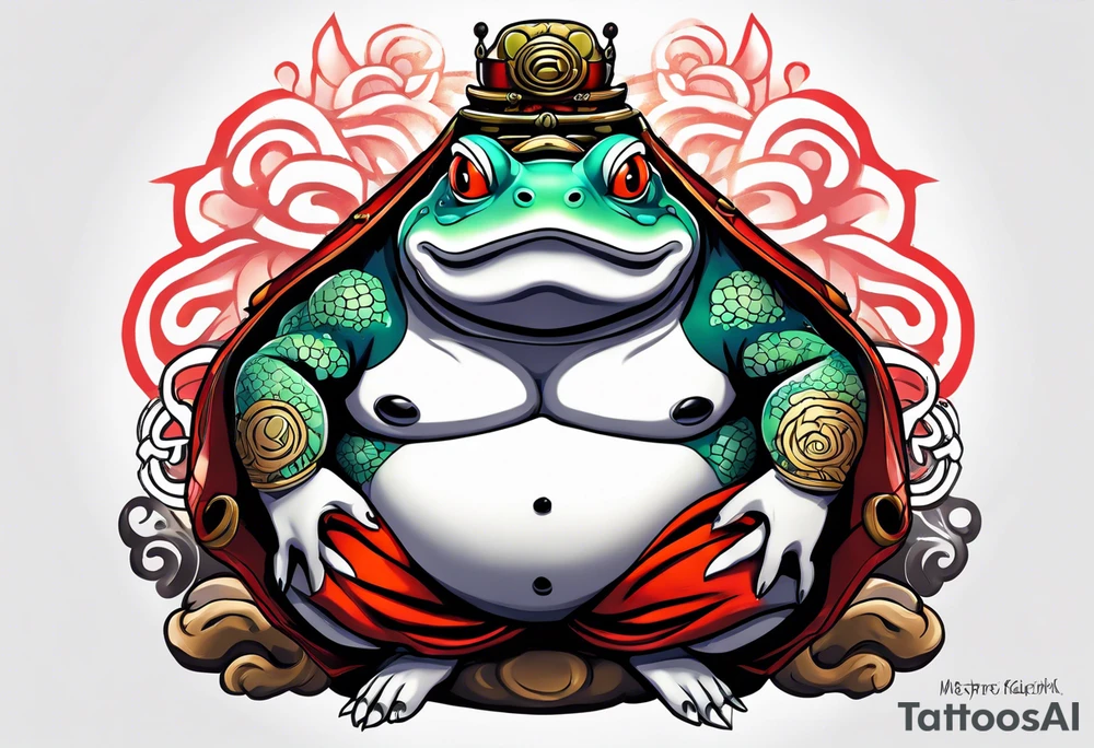 Jiraiya Naruto Gamakichi toad tattoo idea