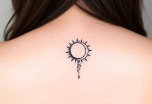 The sun and the moon cascading tattoo idea