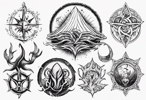 Symbol of the ocean that represents strength, love and unity tattoo idea