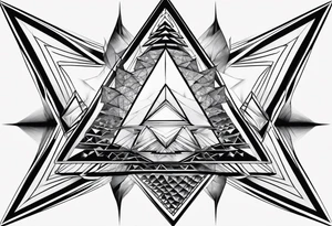 Fractal auto similar triangles tattoo idea