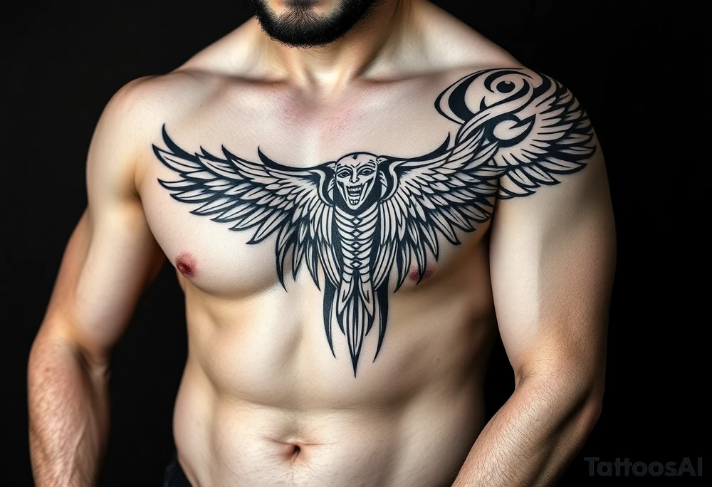 Egyptian theme . Add more elements. I have Egyptian symbols also so I want to connect them tattoo idea