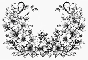 Floral minimalistic vine tattoo idea