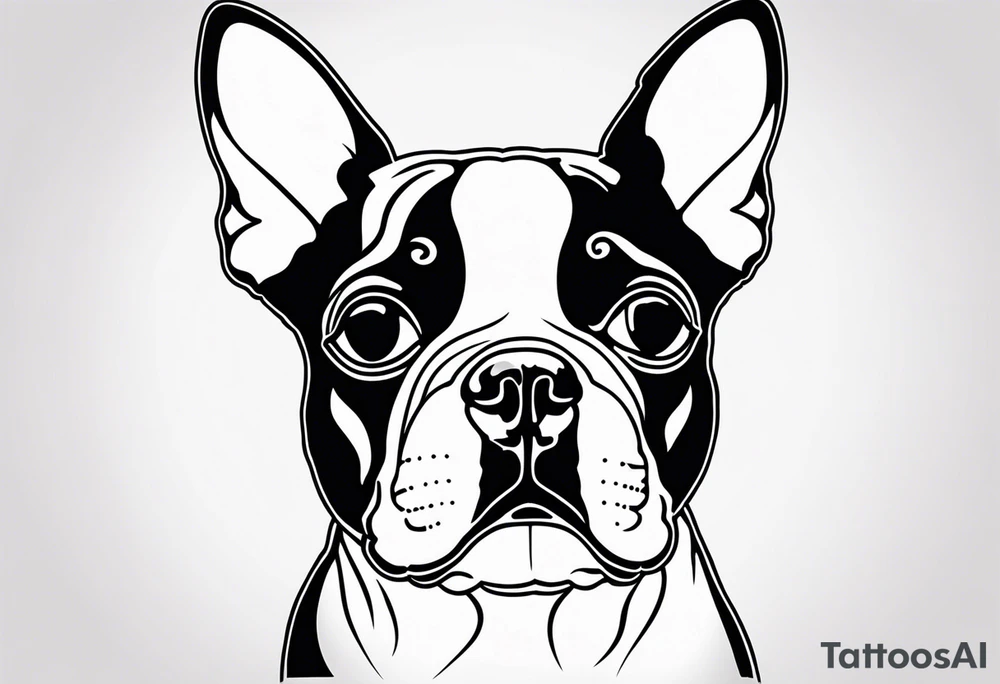 boston terrier tattoo idea