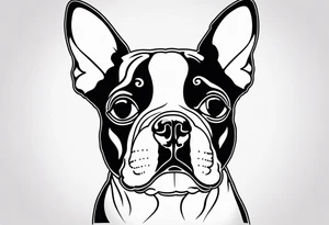 boston terrier tattoo idea