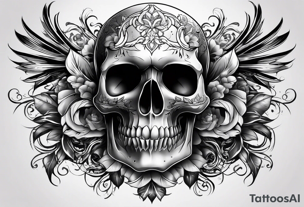Skull tattoo idea