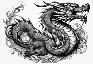 Paper dragon tattoo idea