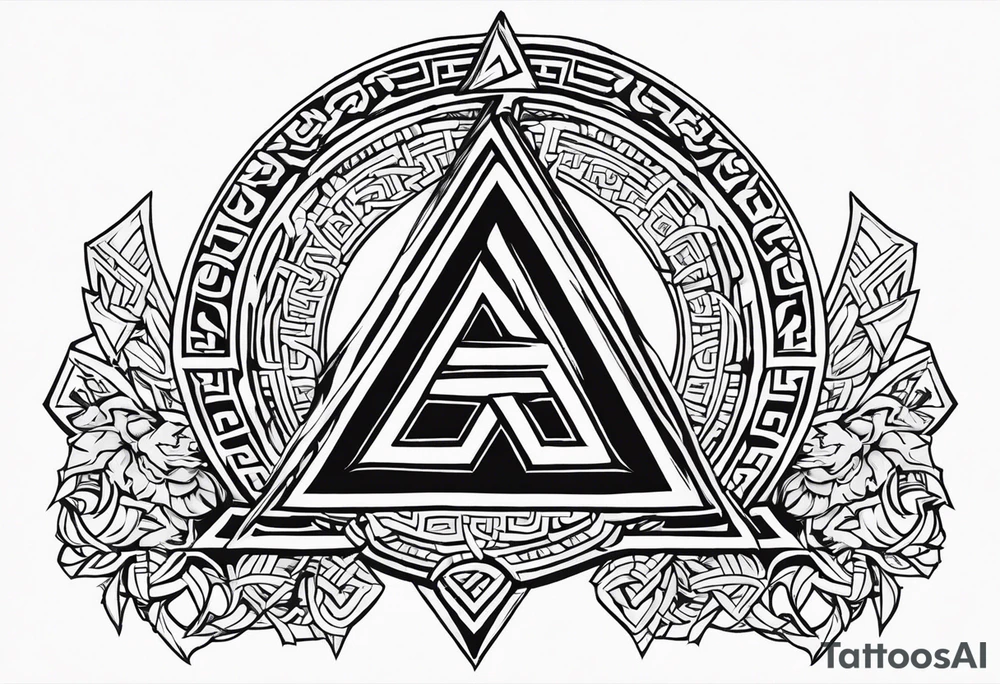 Valhalla fire runes
Sword shield valknut tattoo idea