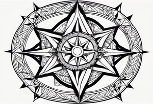 Bold Nautical Star tattoo idea